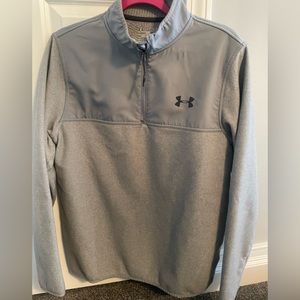 Mens under armour gray quarter zip pullover